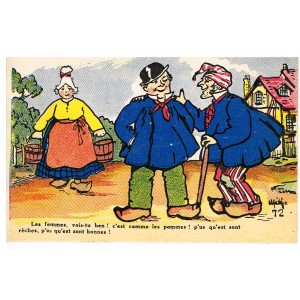 CARTE POSTALE HUMOUR NORMAND SIGNEE.