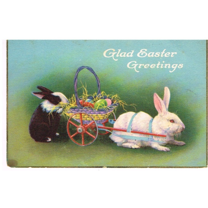 CARTE POSTALE JOYEUSES PAQUES ( GLAD EASTER GREETINGS)