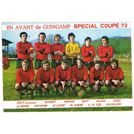 CARTE POSTALE GUINGAMP -  FOOT : EN AVANT DE GUINGAMP SPECIAL COUPE 73