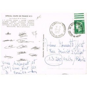 CARTE POSTALE GUINGAMP -  FOOT : EN AVANT DE GUINGAMP SPECIAL COUPE 73