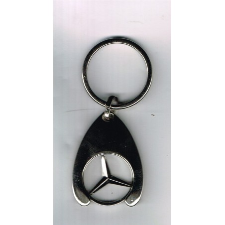 PORTE CLES METAL MERCEDES JETON DE CADDY