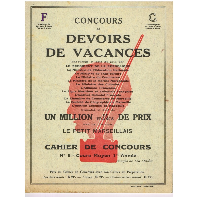CAHIER CONCOURS DE DEVOIRS DE VACANCES - CAHIER DE CONCOURS N° 6
