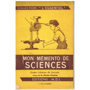 CAHIER MON MEMENTO DE SCIENCES - ECOLES URBAINES DE GARCONS