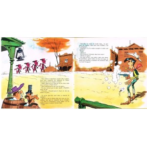 LIVRE-DISQUE 45 TOURS LUCKY LUKE CONTRE LES DALTON