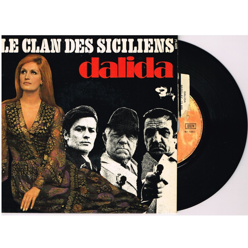 DISQUE 45 TOURS 17 cm EP - BIEM.   DALIDA - LE CLAN DES SICILIENS