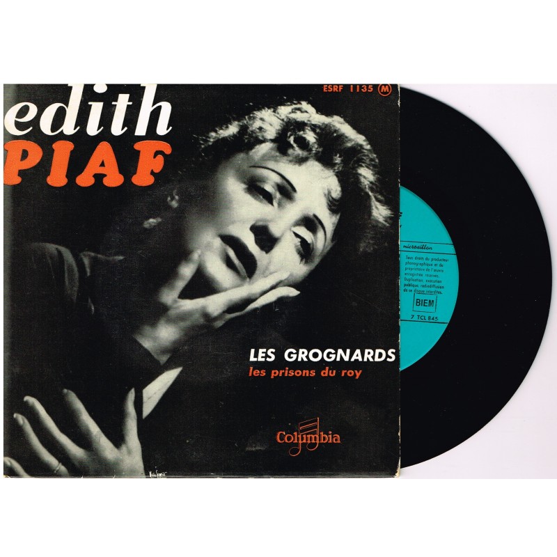 DISQUE 45 TOURS BIEM 17 cm SP EDITH PIAF - LES GROGNARDS DISQUE 45 TOURS BIEM 17 cm SP EDITH PIAF - LES GROGNARDS