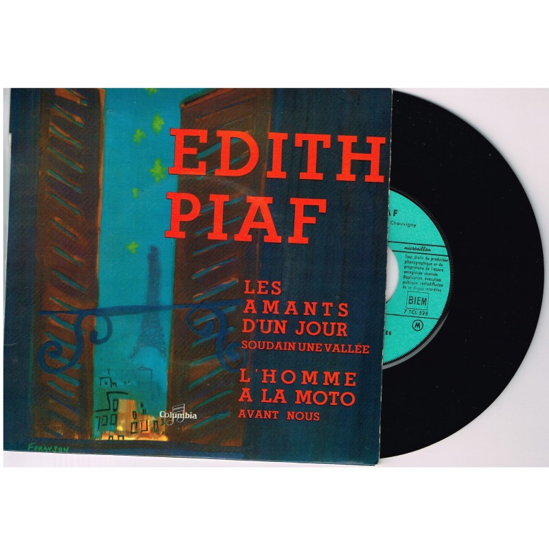 DISQUE 45 TOURS BIEM 17 cm LP EDITH PIAF