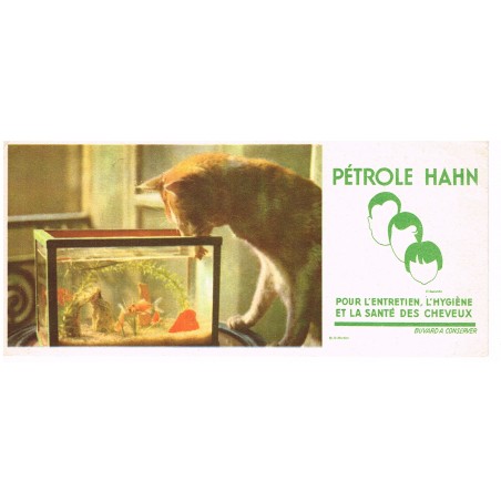 BUVARD PETROLE HAHN - CHAT ET POISSONS ROUGES