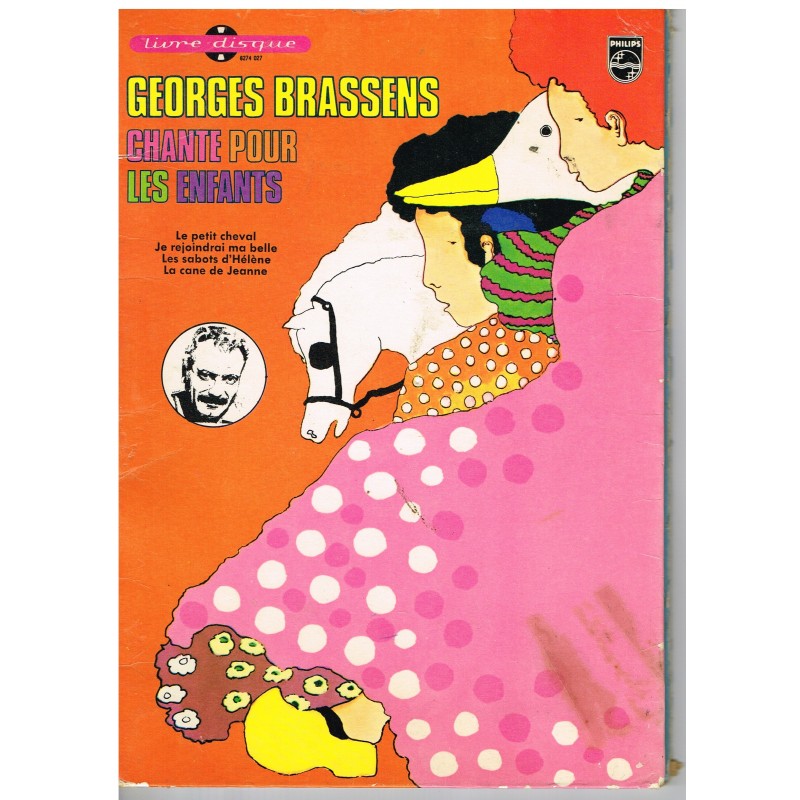 LIVRE-DISQUE 45 TOURS GEORGES BRASSENS CHANTE POUR LES ENFANTS