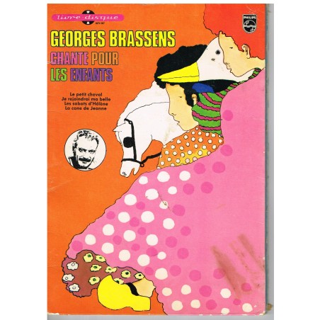 LIVRE-DISQUE 45 TOURS GEORGES BRASSENS CHANTE POUR LES ENFANTS