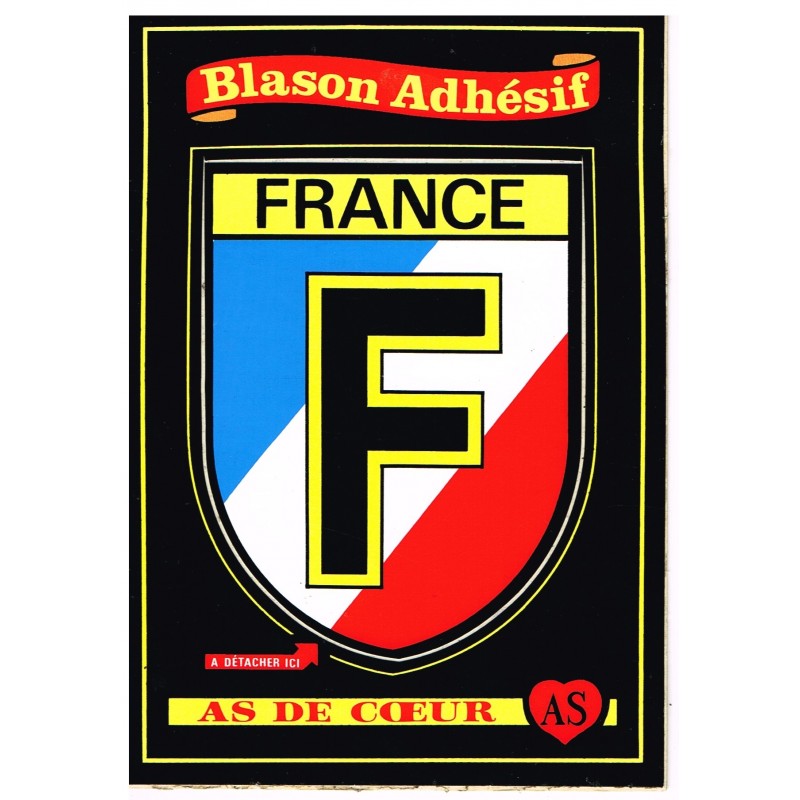 CARTE POSTALE BLASON ADHESIF - FRANCE