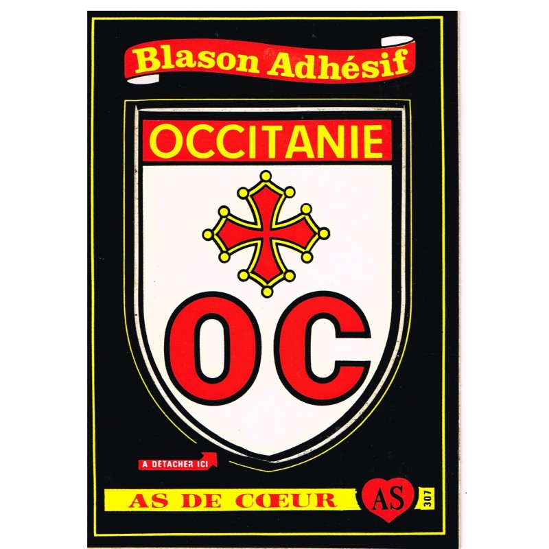 CARTE POSTALE BLASON ADHESIF - OCCITANIE - OC