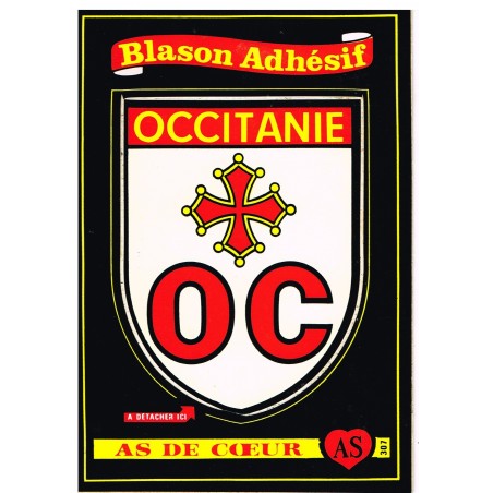 CARTE POSTALE BLASON ADHESIF - OCCITANIE - OC