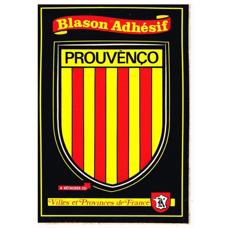 CARTE POSTALE BLASON ADHESIF - PROUVENCO