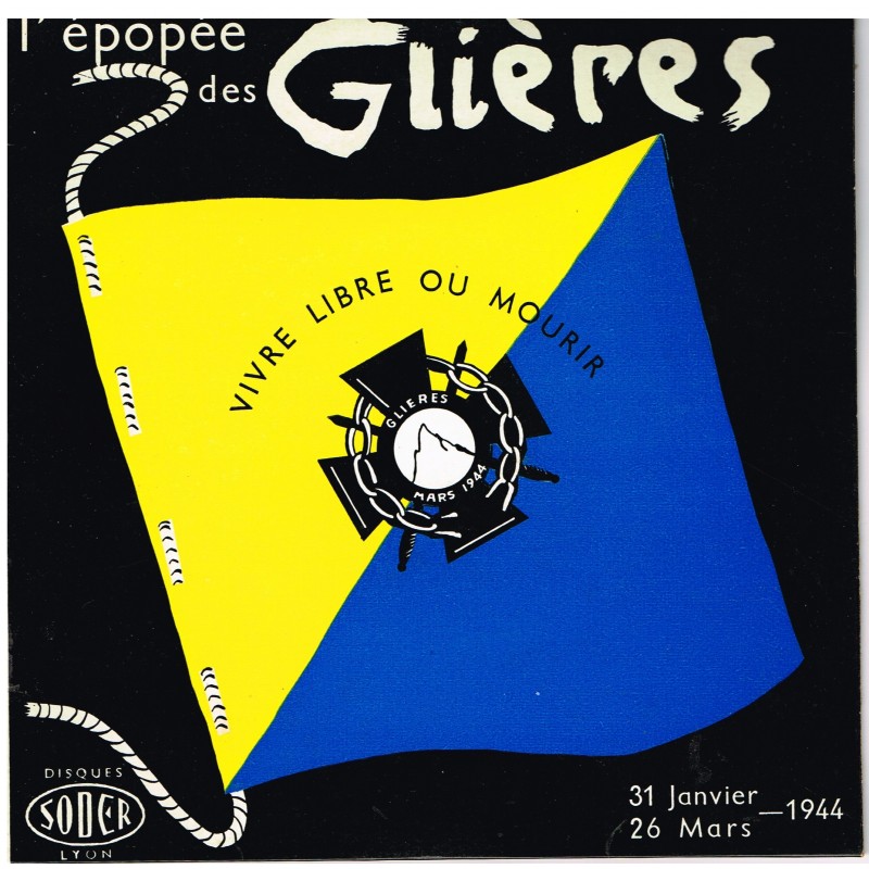 DISQUE 45 TOURS BIEM LP - L'EPOPEE DES GLIERES