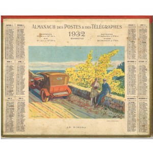 CALENDRIER ALMANACH DES POSTES ET DES TELEGRAPHES 1932 - LE MIMOSA