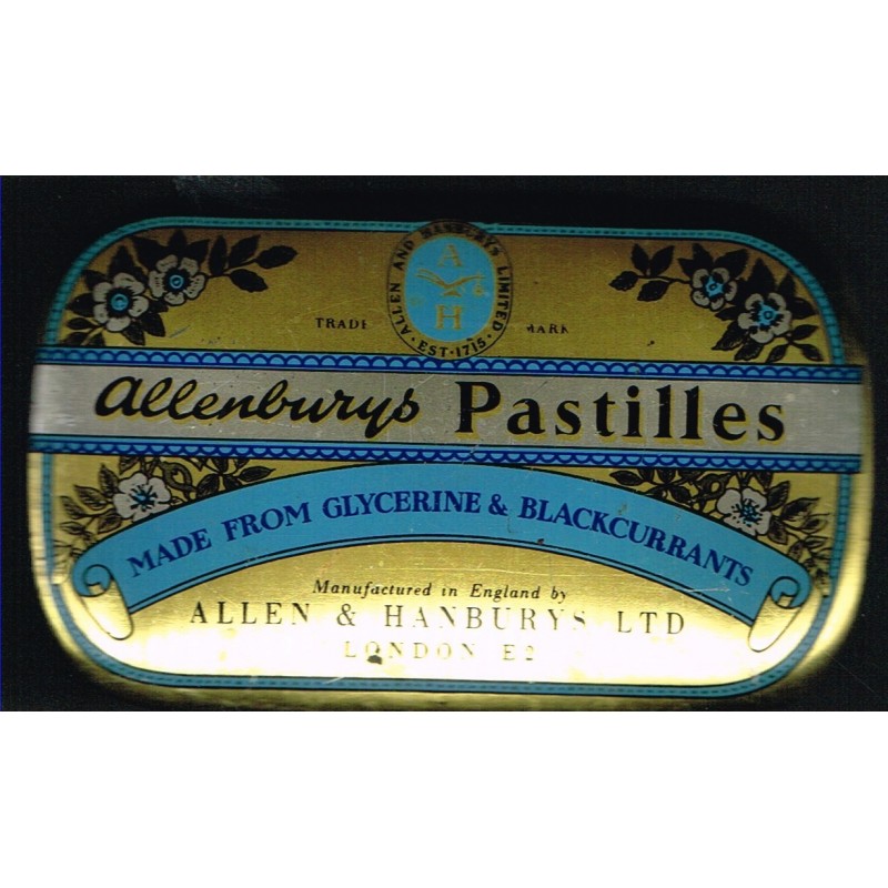 BOITE EN METAL DE PASTILLES ALLENBURYS BOITE EN METAL DE PASTILLES ALLENBURYS