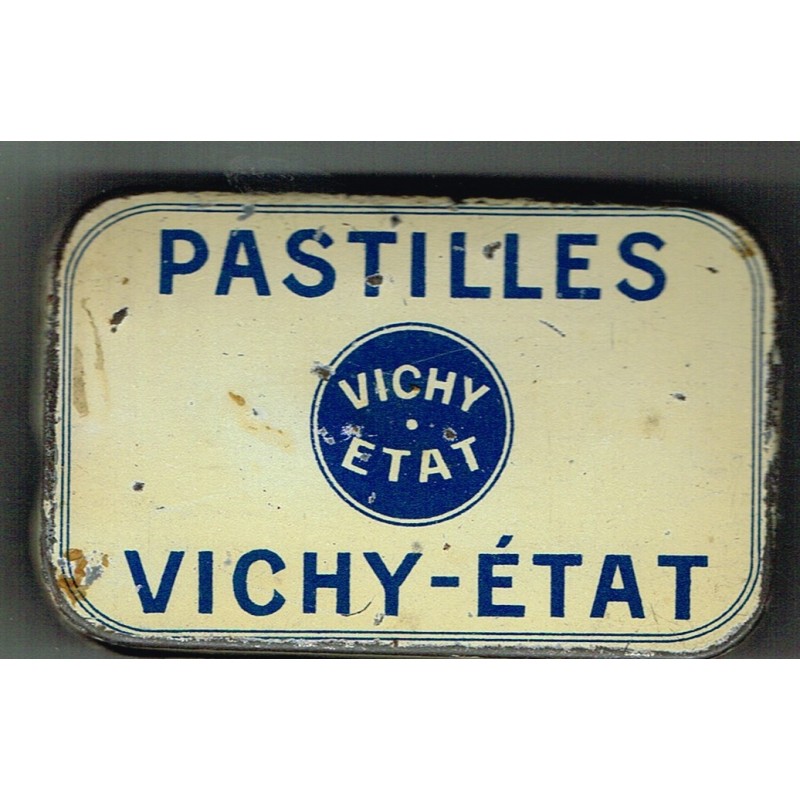 BOITE ANCIENNE PETIT FORMAT EN METAL DE PASTILLES VICHY-ETAT