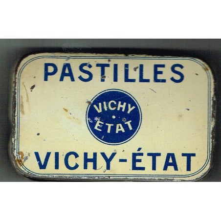 BOITE ANCIENNE PETIT FORMAT EN METAL DE PASTILLES VICHY-ETAT