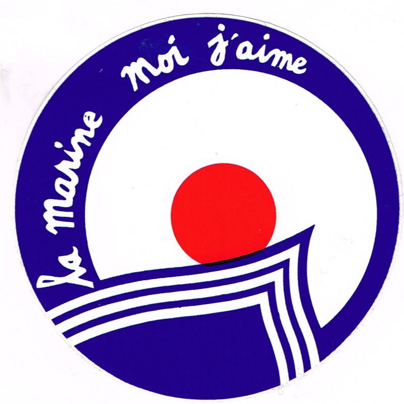 AUTOCOLLANT LA MARINE MOI J'AIME