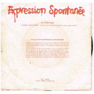 DISQUE 45 TOURS - DOMINIQUE GRANGE - EXPRESSION SPONTANEE - N°1