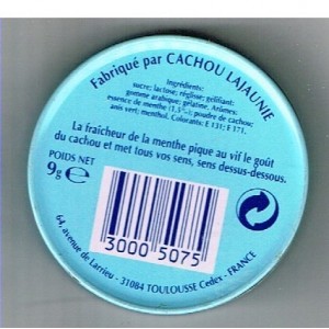 BOITE CACHOU LAJAUNIE MENTHE