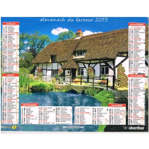 CALENDRIER ALMANACH DU FACTEUR 2015 -  MOULINS, ROYAUME UNI