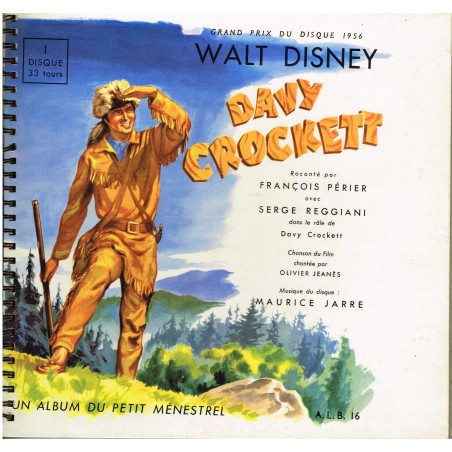 LIVRE DISQUE WALT DISNEY  - DAVY CROCKET