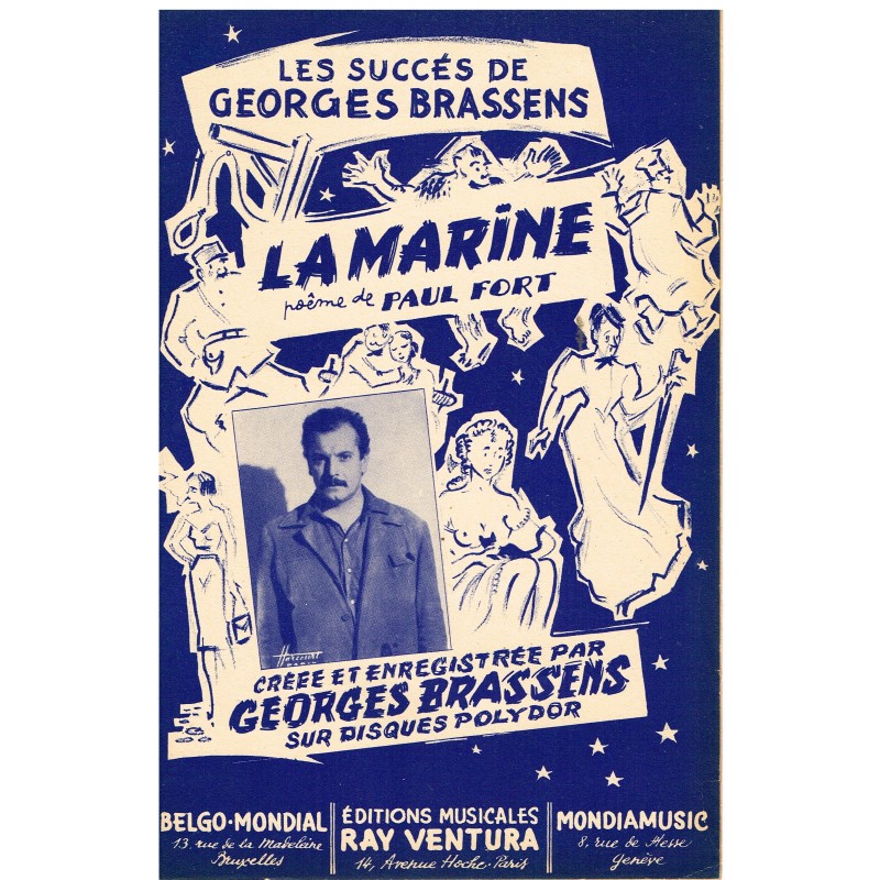 PARTITION de Georges BRASSENS - LA MARINE