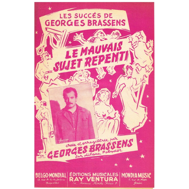 PARTITION DE GEORGES BRASSENS - LE MAUVAIS SUJET REPENTI