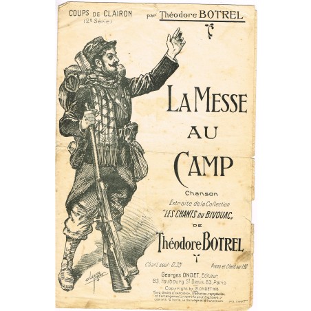 PARTITION - LA MESSE AU CAMP - Théodore BOTREL
