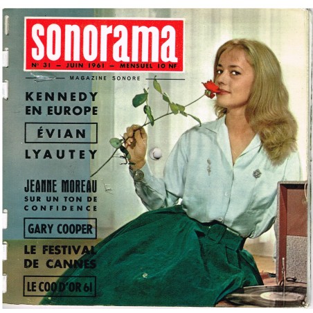 MAGAZINE SONORE SONORAMA N° 31 - JUIN 1961 - JEANNE MOREAU