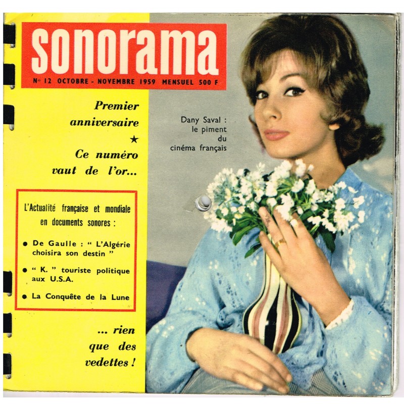 MAGAZINE SONORE SONORAMA N° 12 - OCTOBRE-NOVEMBRE 1959 - DANY SAVAL