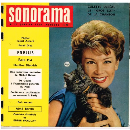 MAGAZINE SONORE SONORAMA N° 15 - JANVIER 1960 - COLETTE DEREAL
