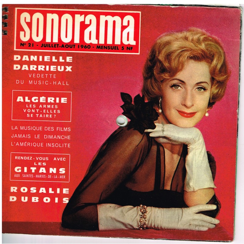 MAGAZINE SONORE SONORAMA N° 21 - JUILLET-AOÛT 1960 - DANIELLE DARRIEUX