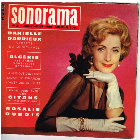 MAGAZINE SONORE SONORAMA N° 21 - JUILLET-AOÛT 1960 - DANIELLE DARRIEUX