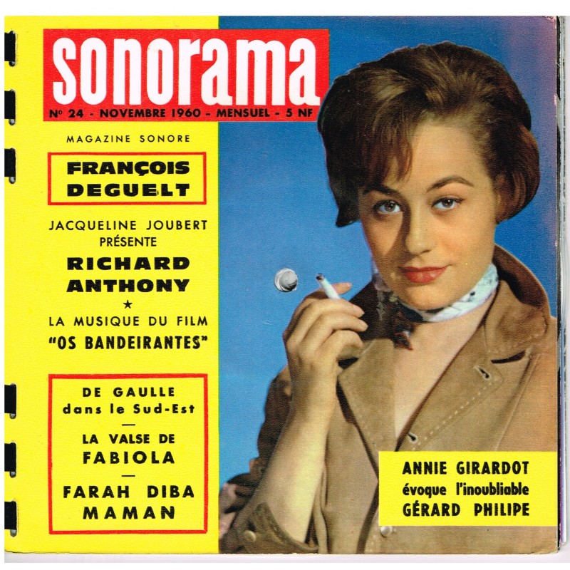 MAGAZINE SONORE SONORAMA N° 24 - NOVEMBRE 1960 - ANNIE GIRARDOT