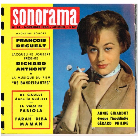 MAGAZINE SONORE SONORAMA N° 24 - NOVEMBRE 1960 - ANNIE GIRARDOT