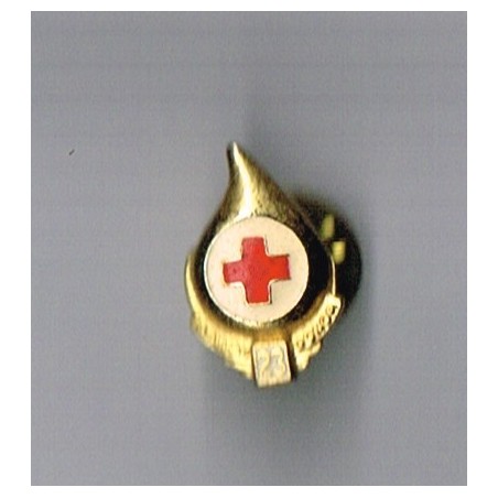 PIN'S CROIX ROUGE - GOUTTE DE SANG - GALLON DONOR - 23.