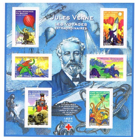 BLOC N° 85 JULES VERNE - LES VOYAGES EXTRAORDINAIRES -  2005