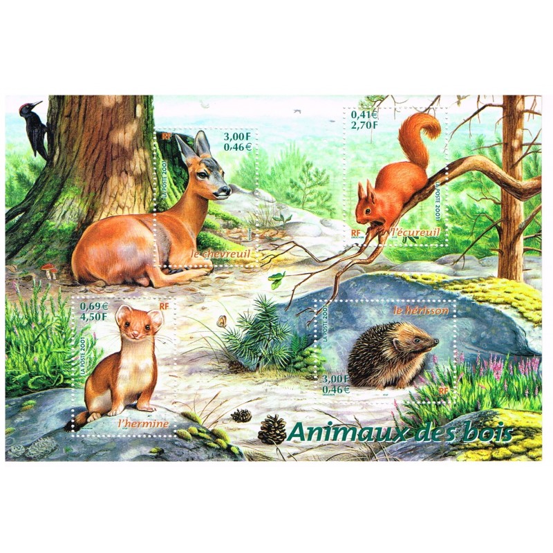 BLOC N° 36 ANIMAUX DES BOIS - 2001