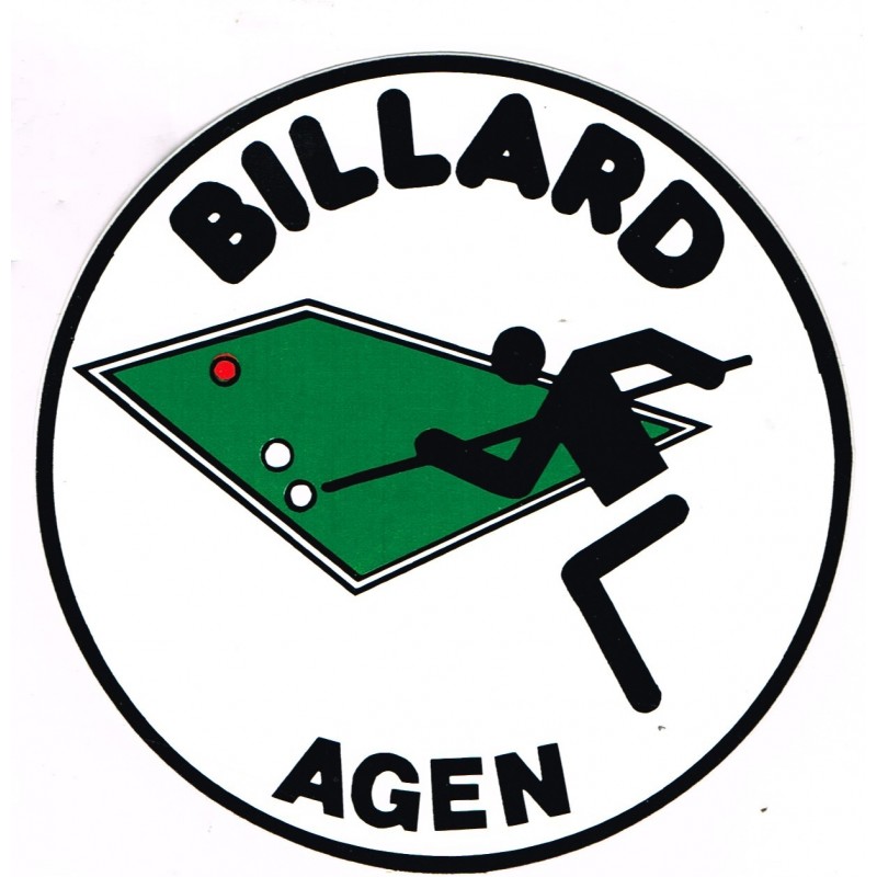 AUTOCOLLANT BILLARD - BILLARD AGEN