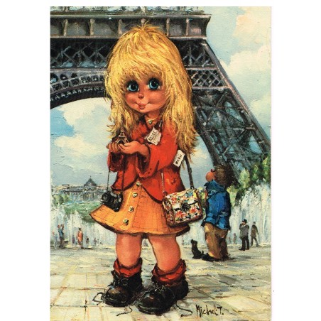 CARTE POSTALE MICHEL THOMAS MISS TOUR EIFFEL (sans N°)