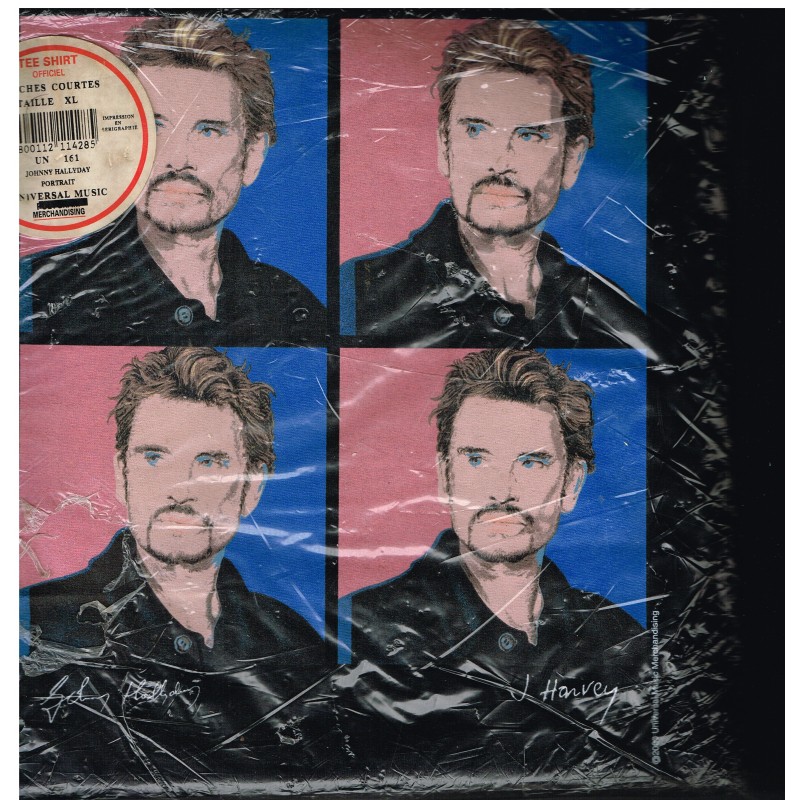 TEE SHIRT OFFICIEL  - JOHNNY HALLYDAY - PORTRAIT