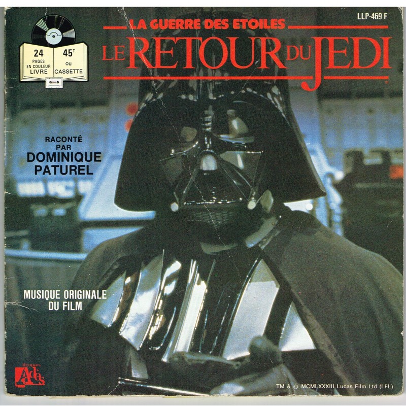 LIVRE-DISQUE 45 TOURS LE RETOUR DU JEDI - LA GUERRE DES ETOILES