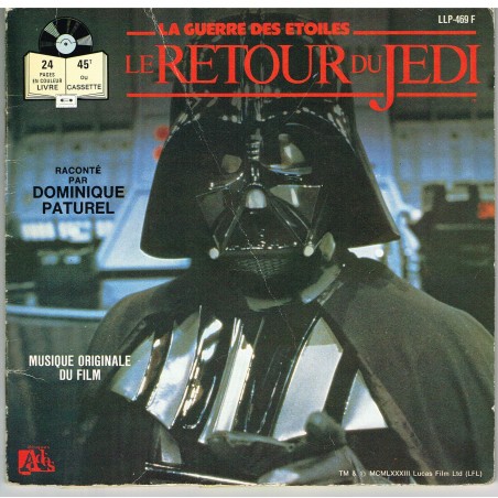 LIVRE-DISQUE 45 TOURS LE RETOUR DU JEDI - LA GUERRE DES ETOILES