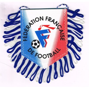 FANION FEDERATION FRANCAISE DE FOOTBALL - LIGUE DE LA MEDITERRANEE F.F.F  BLEU BLANC ROUGE