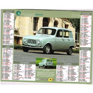 CALENDRIER ALMANACH DU FACTEUR 2008 - DS19 ET 4L