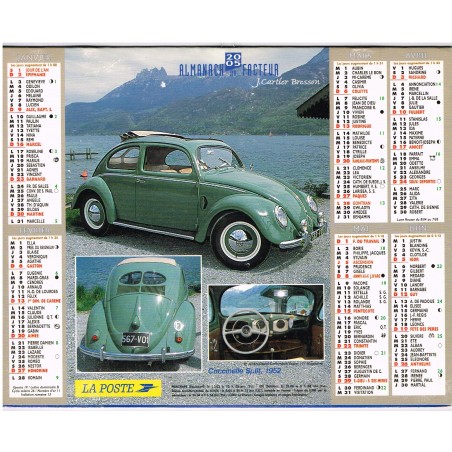 CALENDRIER ALMANACH DU FACTEUR 2005 - COCCINELLE SPLIT ET VELOSOLEX