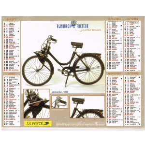 CALENDRIER ALMANACH DU FACTEUR 2005 - COCCINELLE SPLIT ET VELOSOLEX